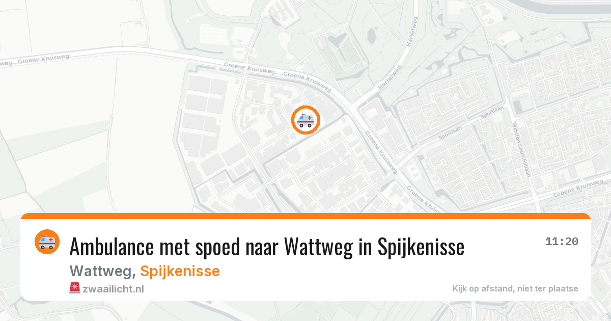 Ambulance met spoed naar Wattweg in Spijkenisse — 29 jun 2026