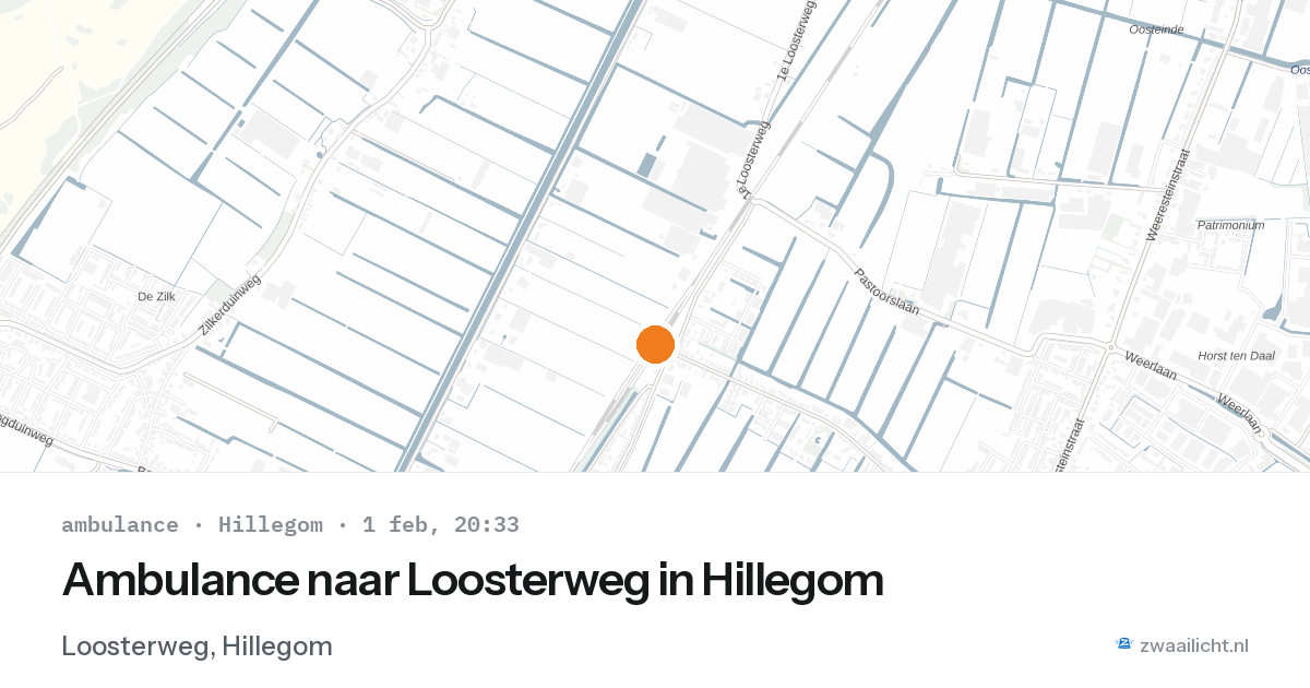 Ambulance naar Loosterweg in Hillegom — 1 feb 2026