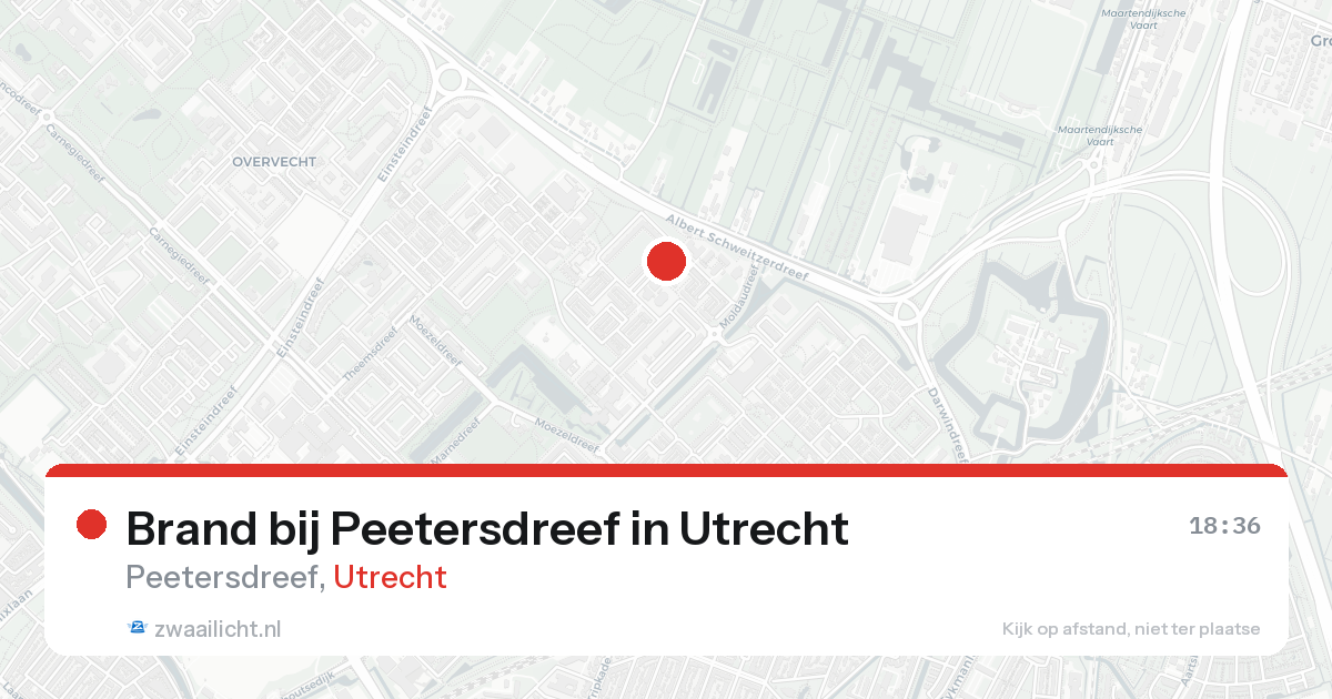 Brand bij Peetersdreef in Utrecht — 25 aug 2026