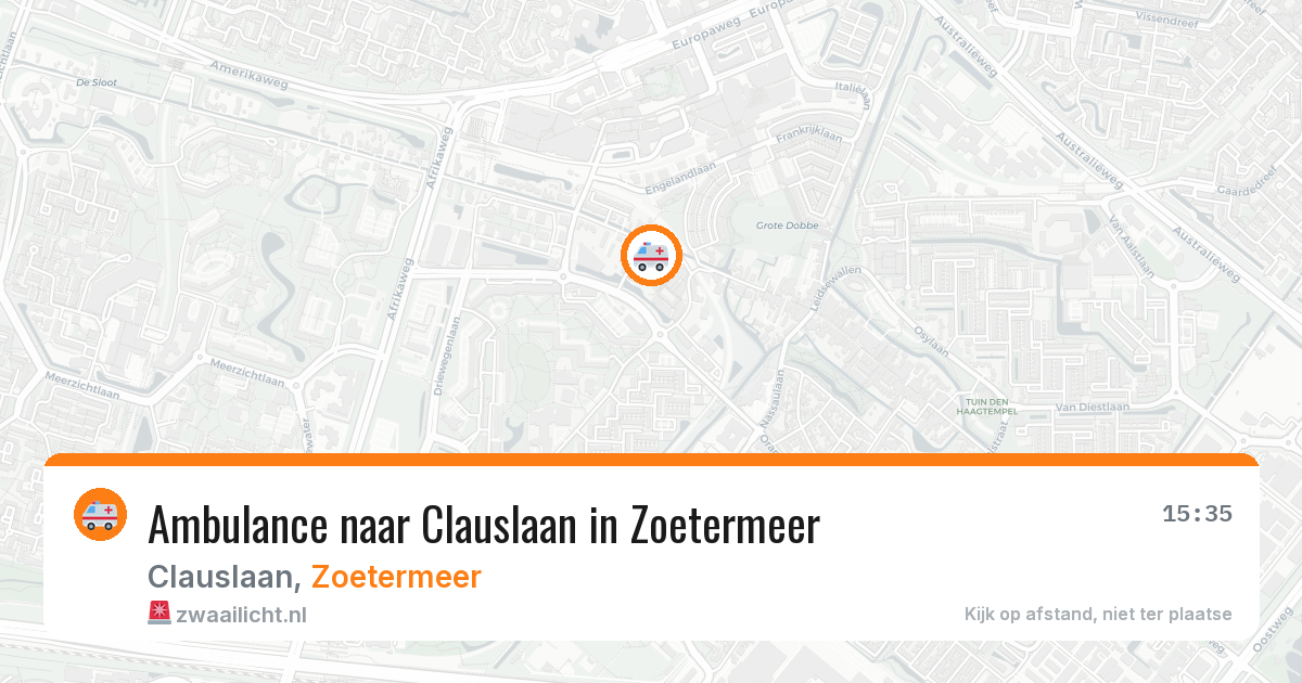 Ambulance naar Clauslaan in Zoetermeer — 29 mrt 2026