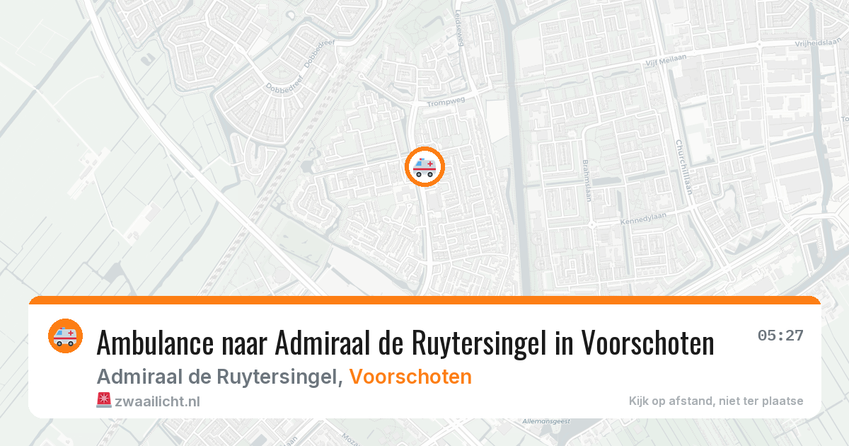Ambulance naar Admiraal de Ruytersingel in Voorschoten — 15 aug 2026