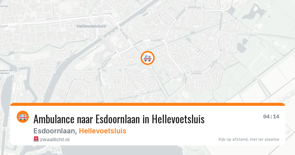Ambulance naar Esdoornlaan in Hellevoetsluis — 21 mrt 2026