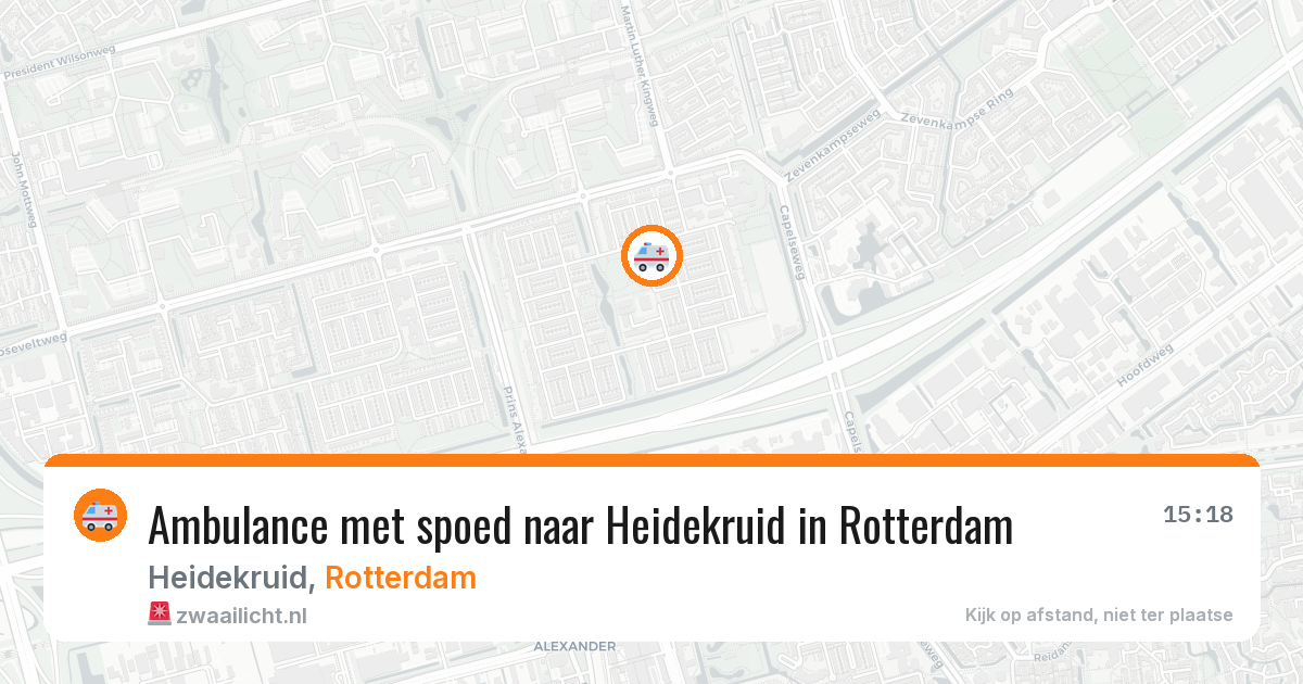 Ambulance met spoed naar Heidekruid in Rotterdam — 22 mei 2026