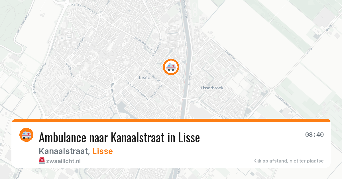 Ambulance naar Kanaalstraat in Lisse — 9 feb 2026