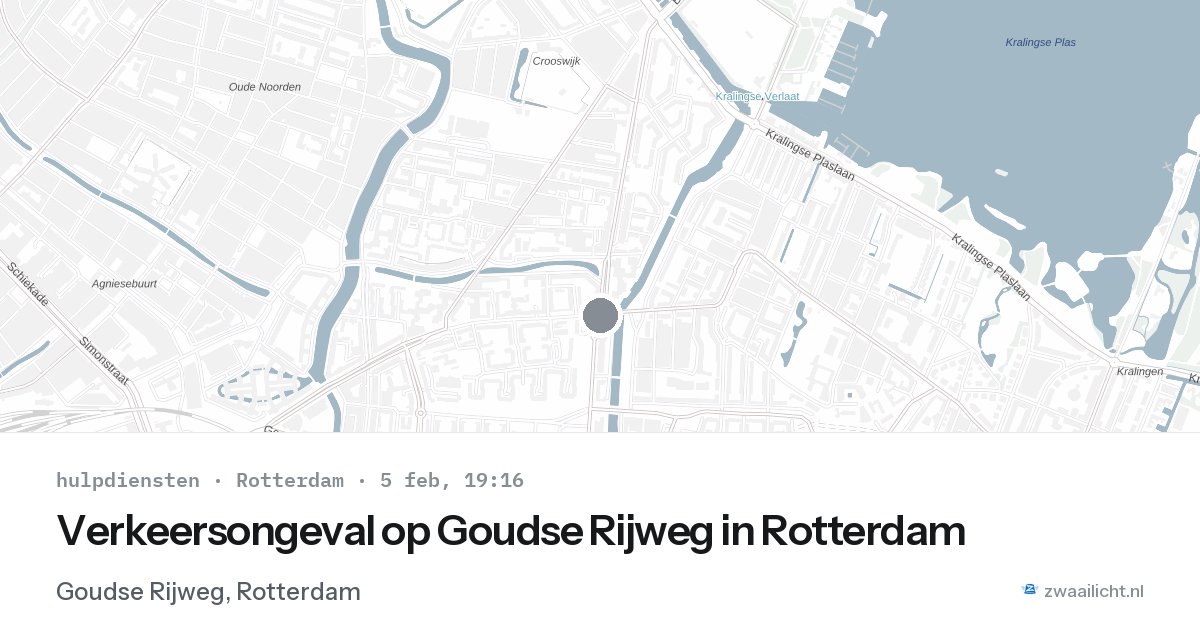 Verkeersongeval op Goudse Rijweg in Rotterdam — 5 feb 2026