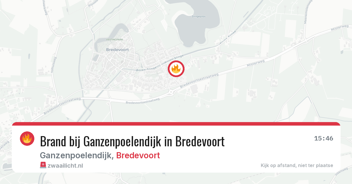 Brand bij Ganzenpoelendijk in Bredevoort — 8 aug 2026