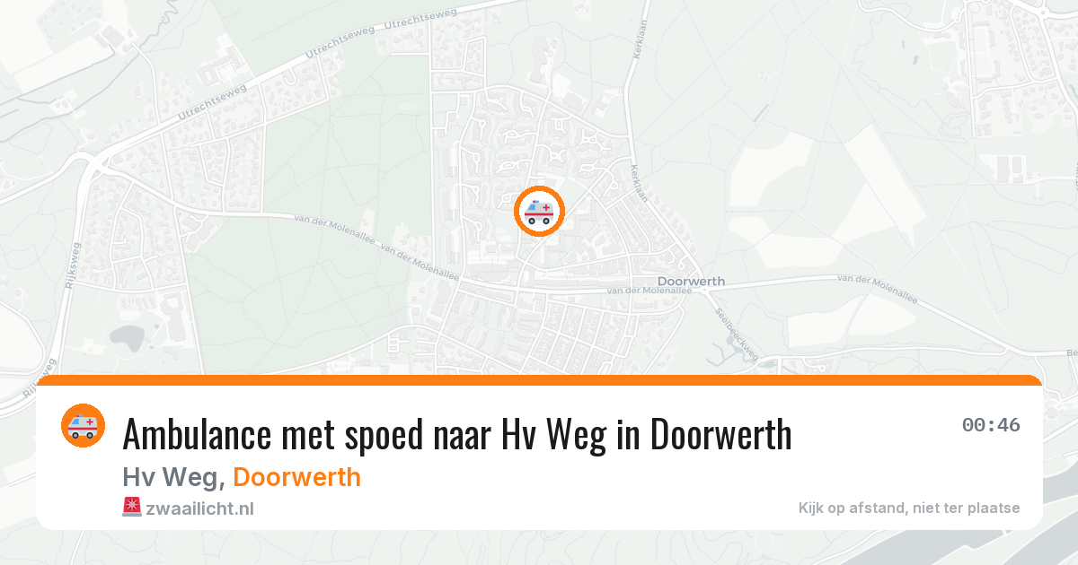 Ambulance met spoed naar Hv Weg in Doorwerth — 4 jul 2026