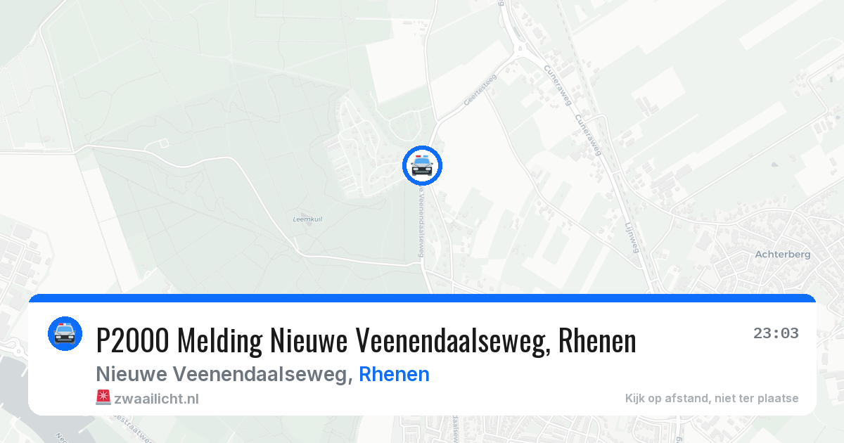 P2000 Melding Nieuwe Veenendaalseweg, Rhenen — 18 jun 2026