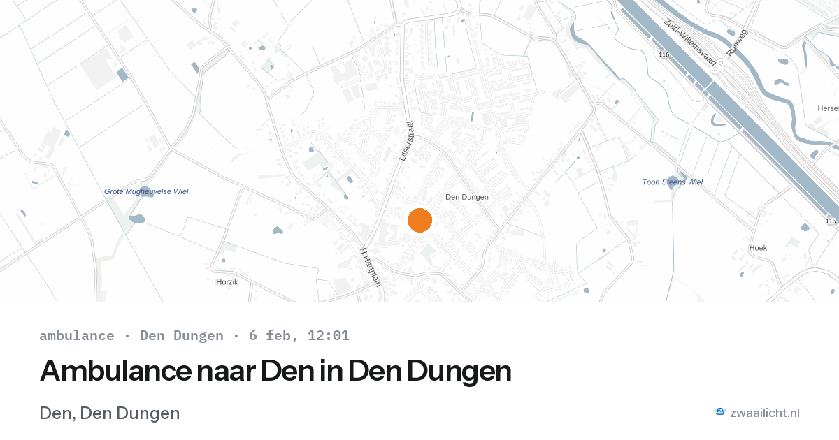 Ambulance naar Den in Den Dungen — 6 feb 2026