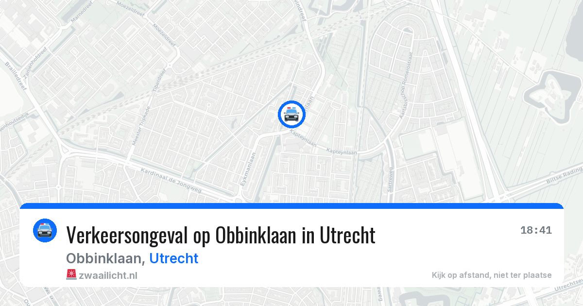 Verkeersongeval op Obbinklaan in Utrecht — 26 mei 2026