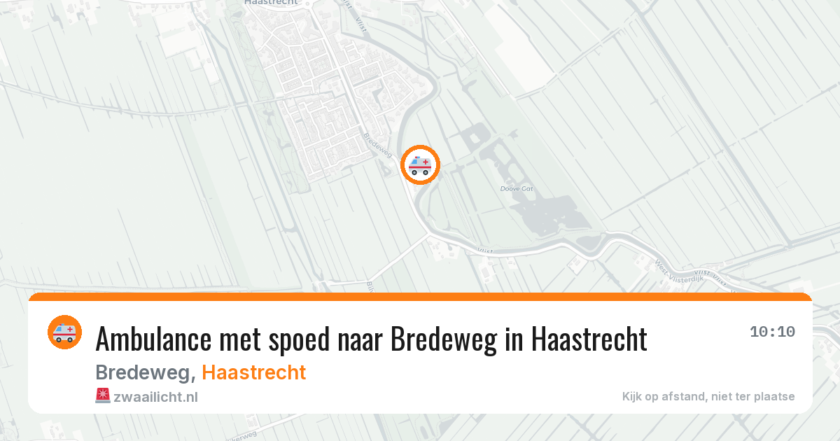Ambulance met spoed naar Bredeweg in Haastrecht — 14 mei 2026