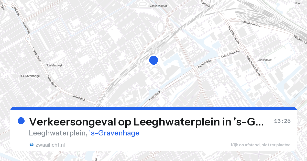 Verkeersongeval op Leeghwaterplein in 's-Gravenhage — 27 aug 2026
