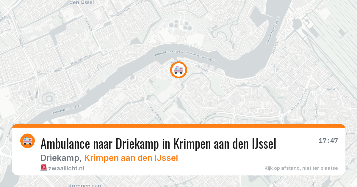 Ambulance naar Driekamp in Krimpen aan den IJssel — 22 mrt 2026