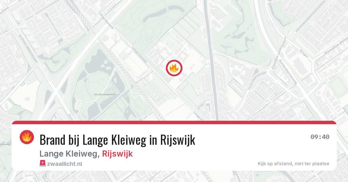 Brand bij Lange Kleiweg in Rijswijk — 6 jul 2026