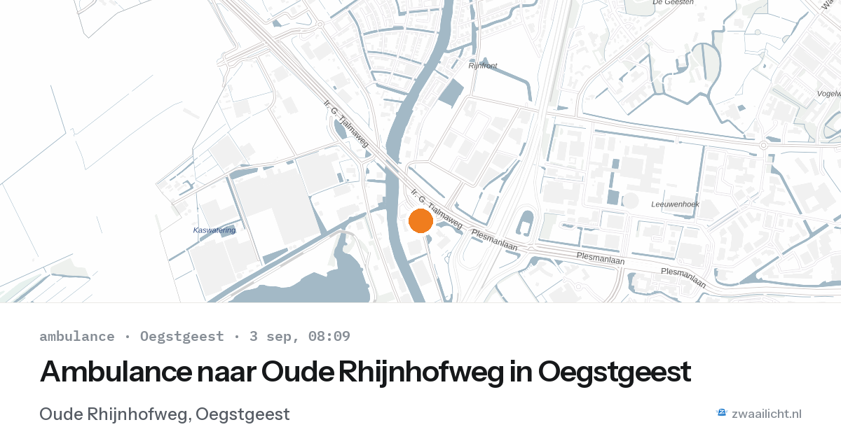 Ambulance naar Oude Rhijnhofweg in Oegstgeest — 3 sep 2026