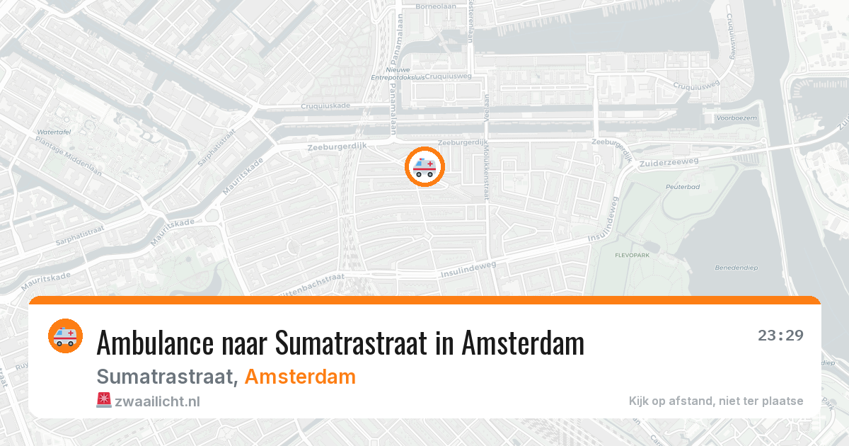 Ambulance naar Sumatrastraat in Amsterdam — 24 mei 2026
