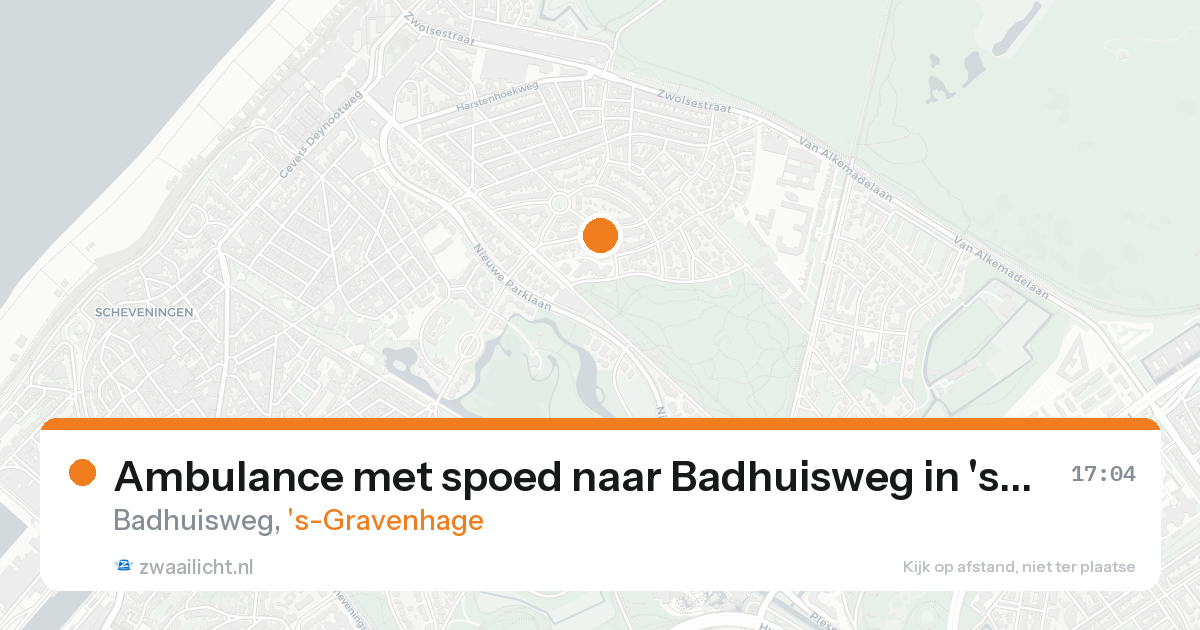 Ambulance met spoed naar Badhuisweg in 's-Gravenhage — 4 mei 2026