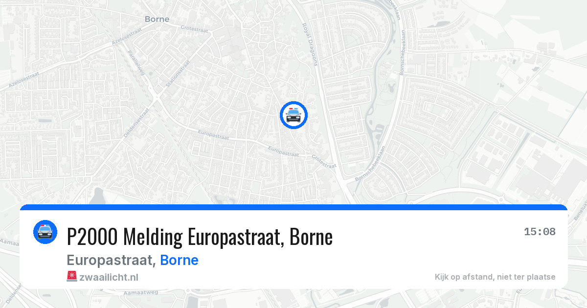 P2000 Melding Europastraat, Borne — 16 jun 2026