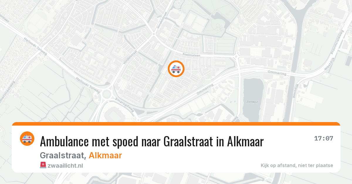 Ambulance met spoed naar Graalstraat in Alkmaar — 1 aug 2026
