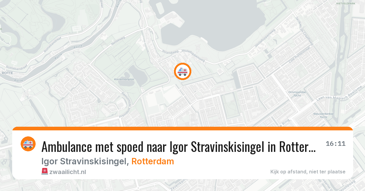 Ambulance met spoed naar Igor Stravinskisingel in Rotterdam — 7 mrt 2026
