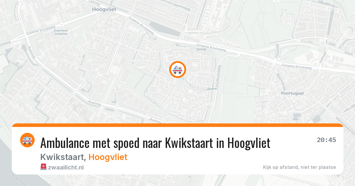 Ambulance met spoed naar Kwikstaart in Hoogvliet — 23 mei 2026