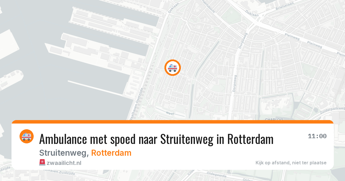 Ambulance met spoed naar Struitenweg in Rotterdam — 26 mei 2026