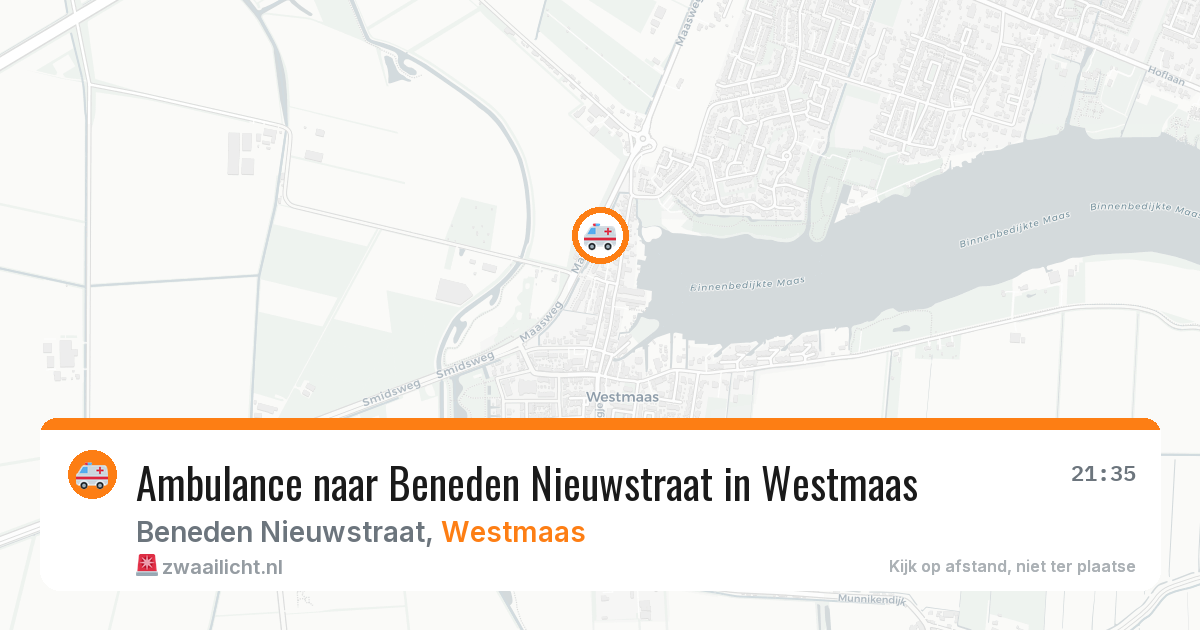Ambulance naar Beneden Nieuwstraat in Westmaas — 6 apr 2026