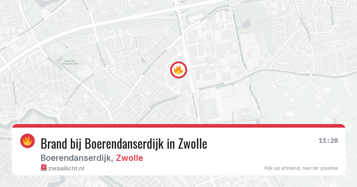 Brand bij Boerendanserdijk in Zwolle — 1 apr 2026