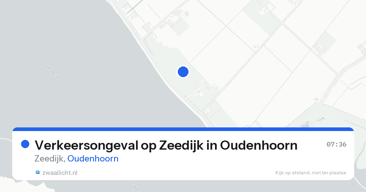 Verkeersongeval op Zeedijk in Oudenhoorn — 25 aug 2026