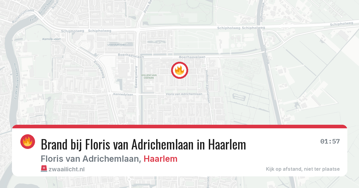 Brand bij Floris van Adrichemlaan in Haarlem — 11 jun 2026