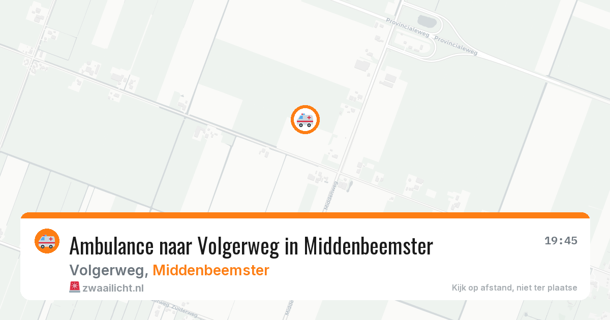 Ambulance naar Volgerweg in Middenbeemster — 10 aug 2026
