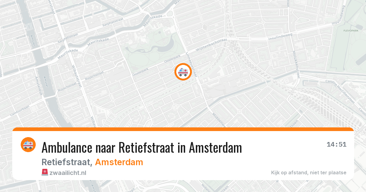 Ambulance naar Retiefstraat in Amsterdam — 3 aug 2026