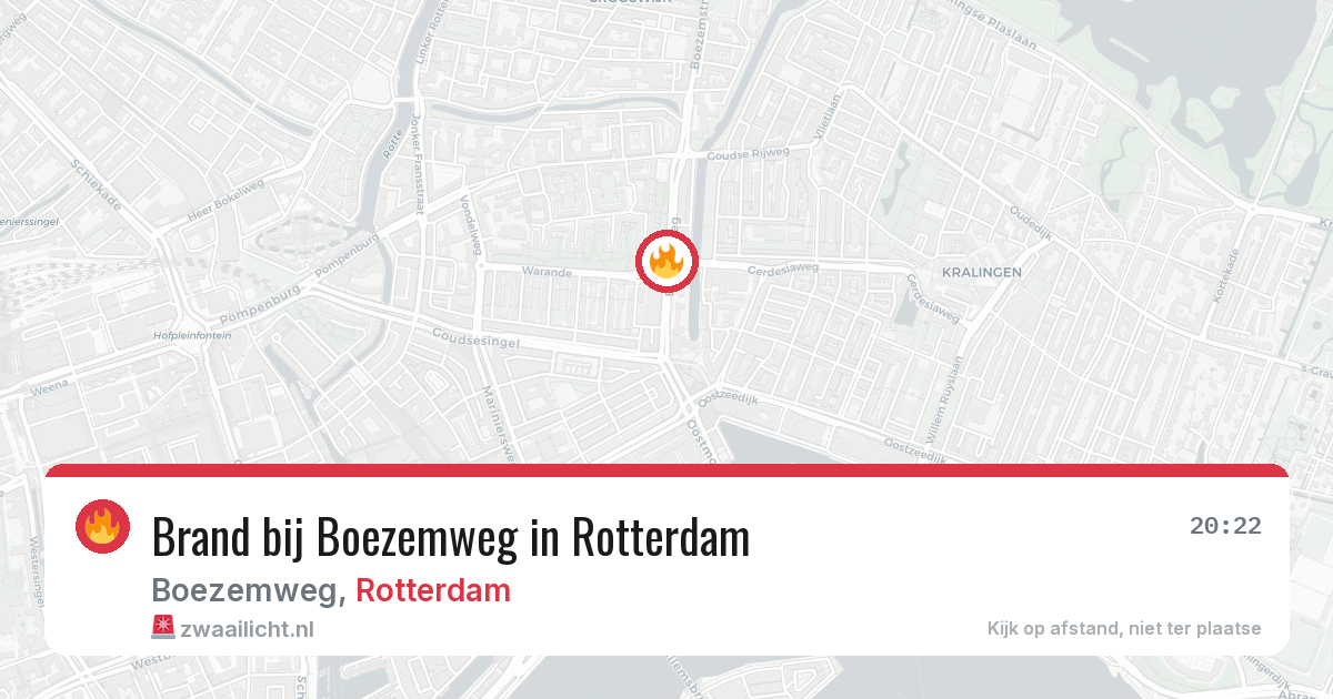 Brand bij Boezemweg in Rotterdam — 3 mrt 2026
