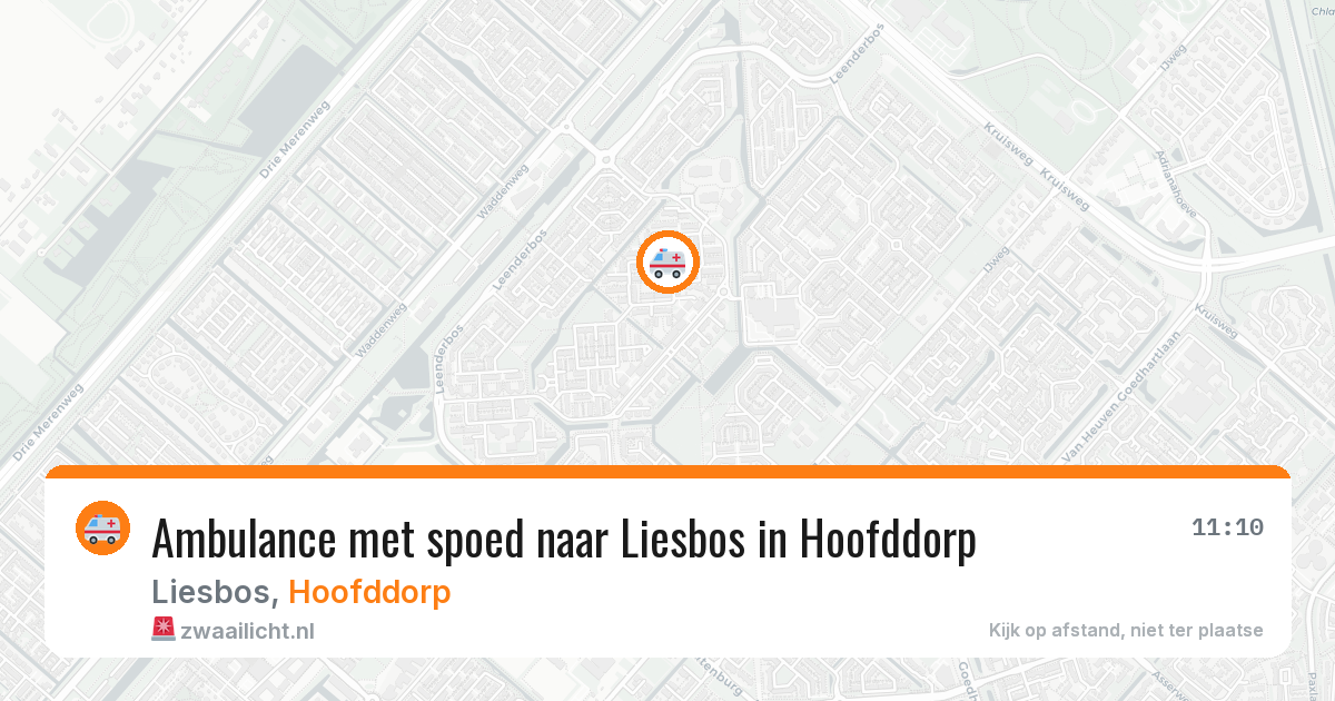Ambulance met spoed naar Liesbos in Hoofddorp — 13 aug 2026