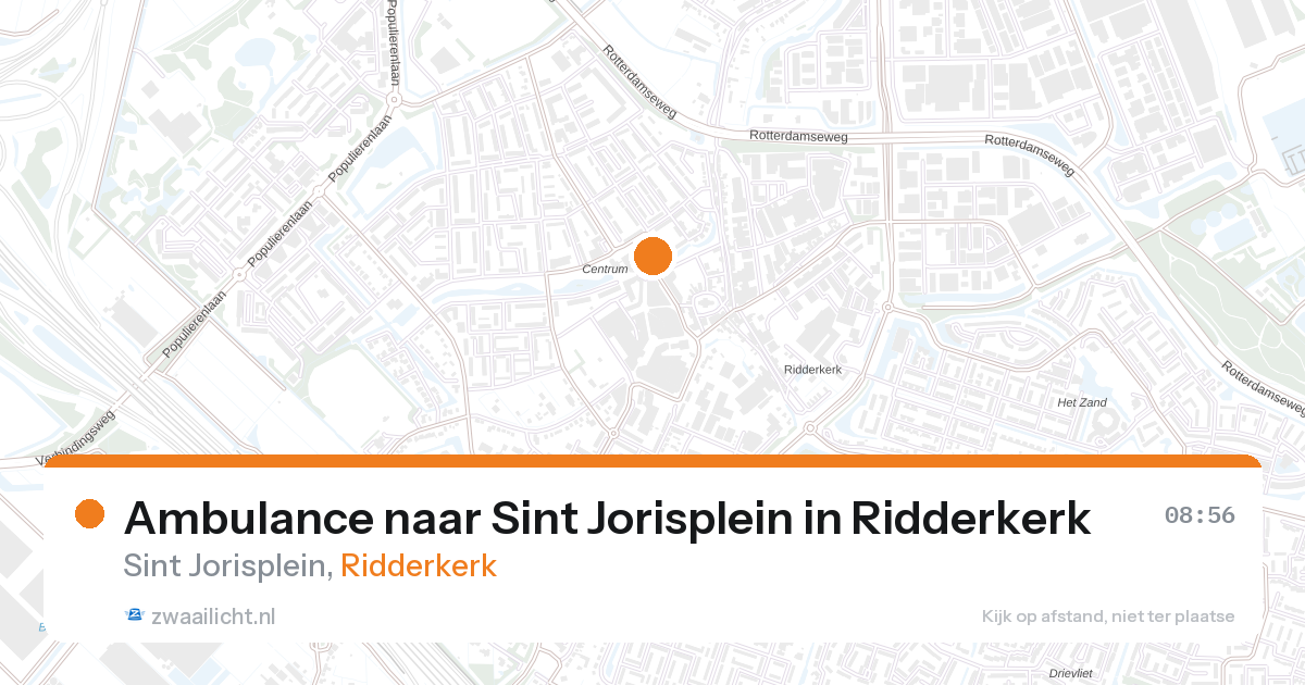 Ambulance naar Sint Jorisplein in Ridderkerk — 26 aug 2026