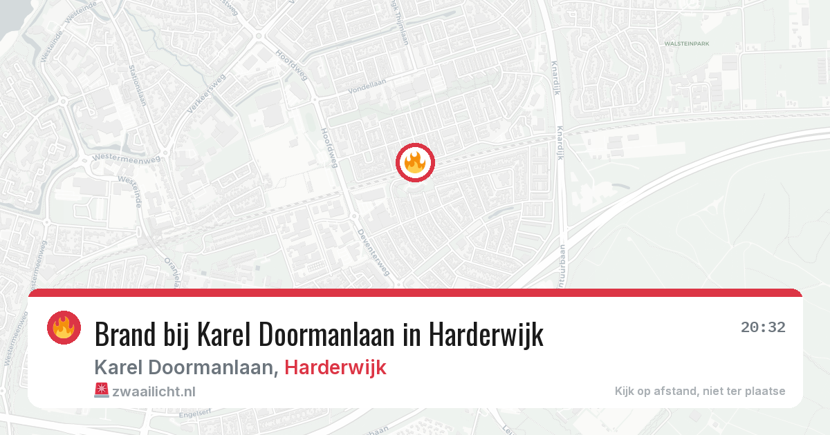 Brand bij Karel Doormanlaan in Harderwijk — 13 jun 2026