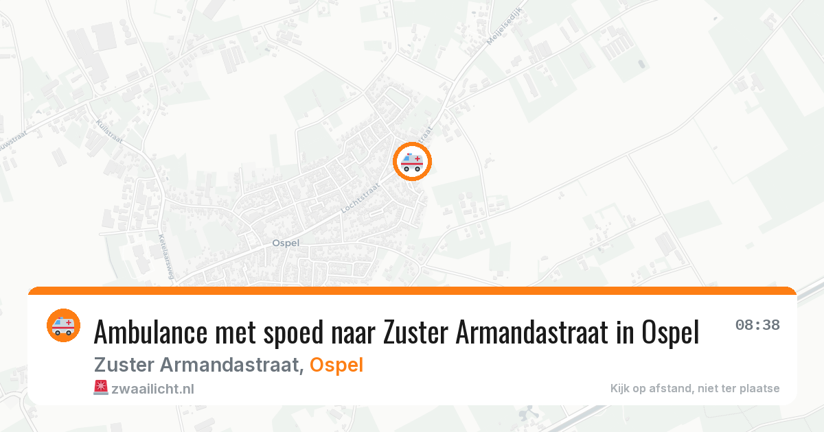 Ambulance met spoed naar Zuster Armandastraat in Ospel — 30 jul 2026