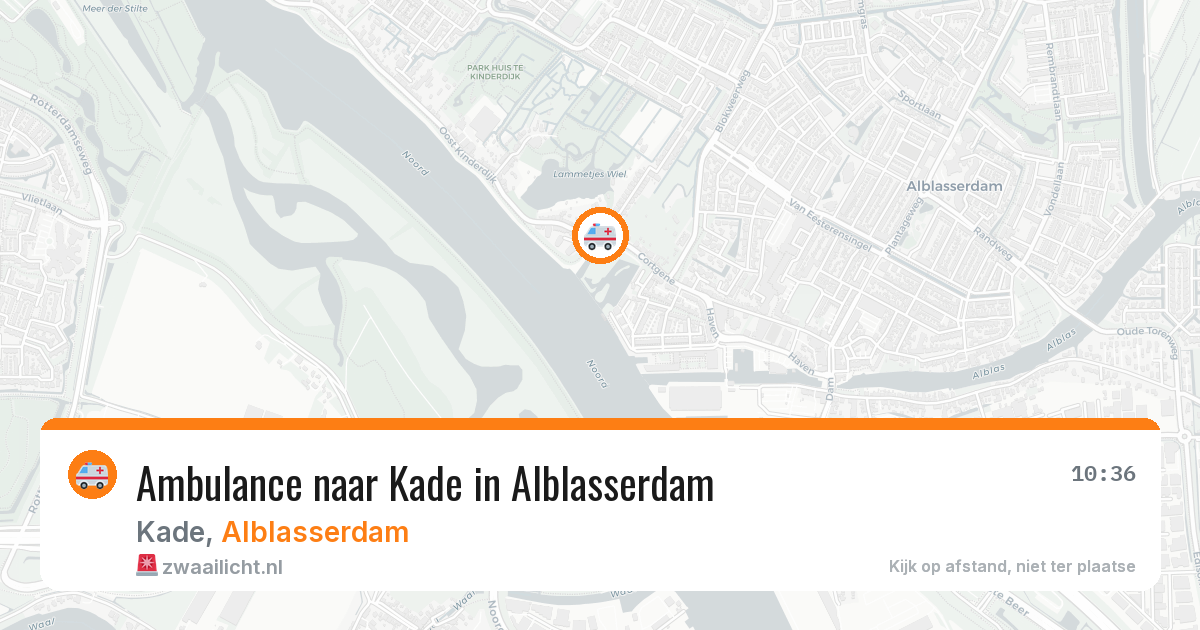 Ambulance naar Kade in Alblasserdam — 25 jul 2026
