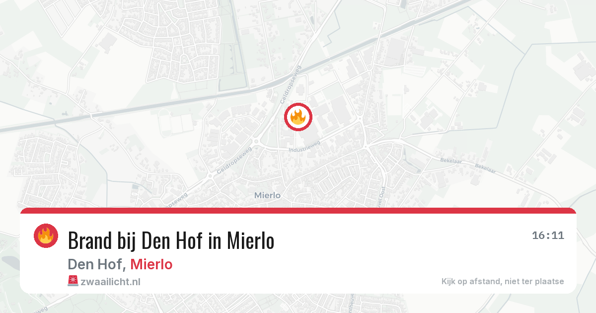Brand bij Den Hof in Mierlo — 31 mei 2026