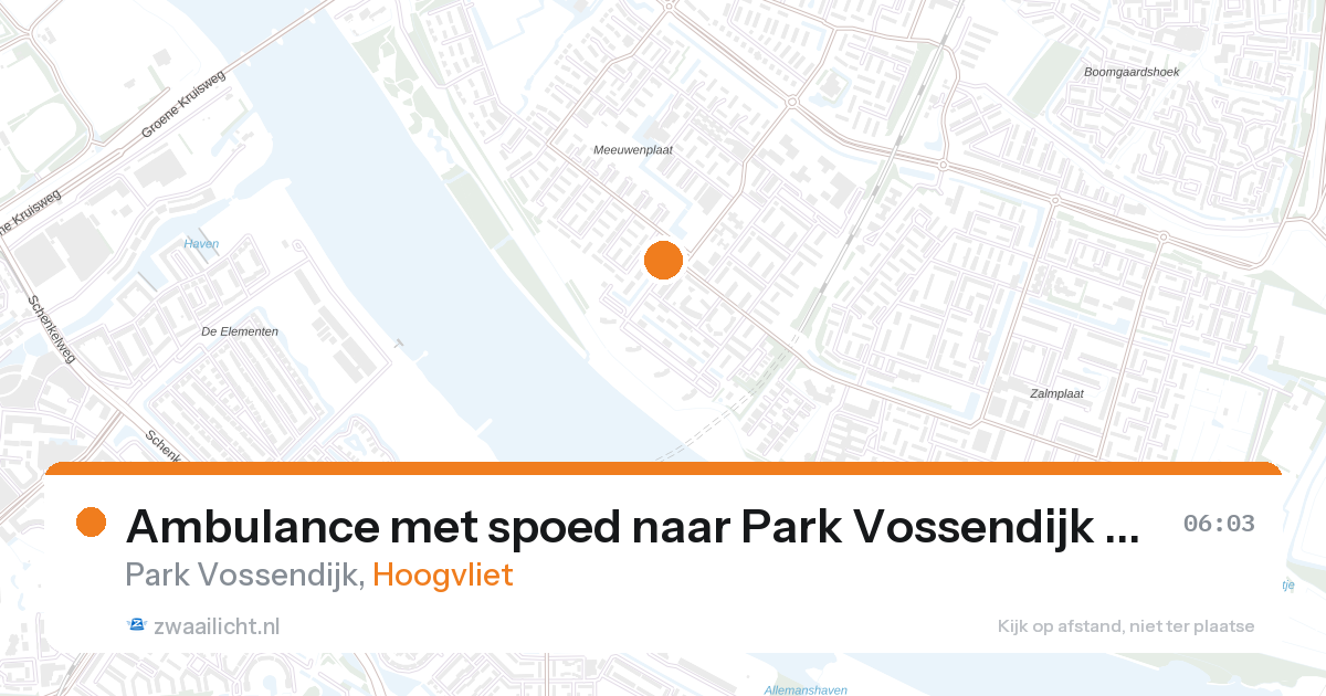 Ambulance met spoed naar Park Vossendijk in Hoogvliet — 18 jul 2026