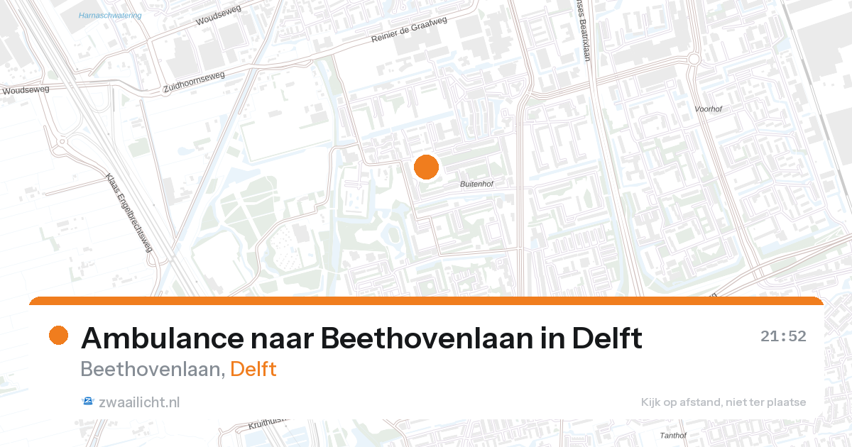 Ambulance naar Beethovenlaan in Delft — 27 aug 2026