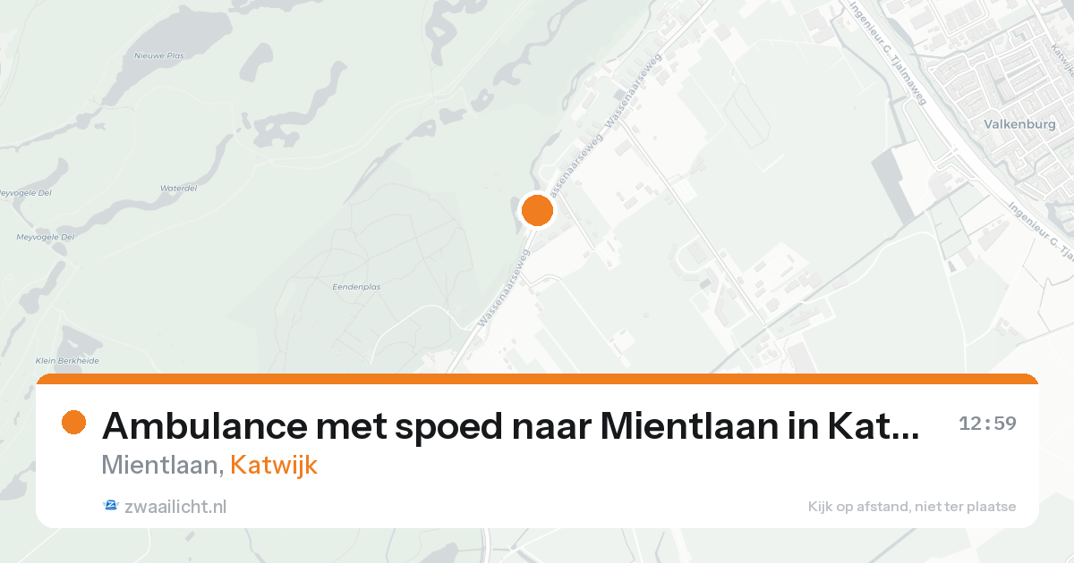 Ambulance met spoed naar Mientlaan in Katwijk — 10 jun 2026