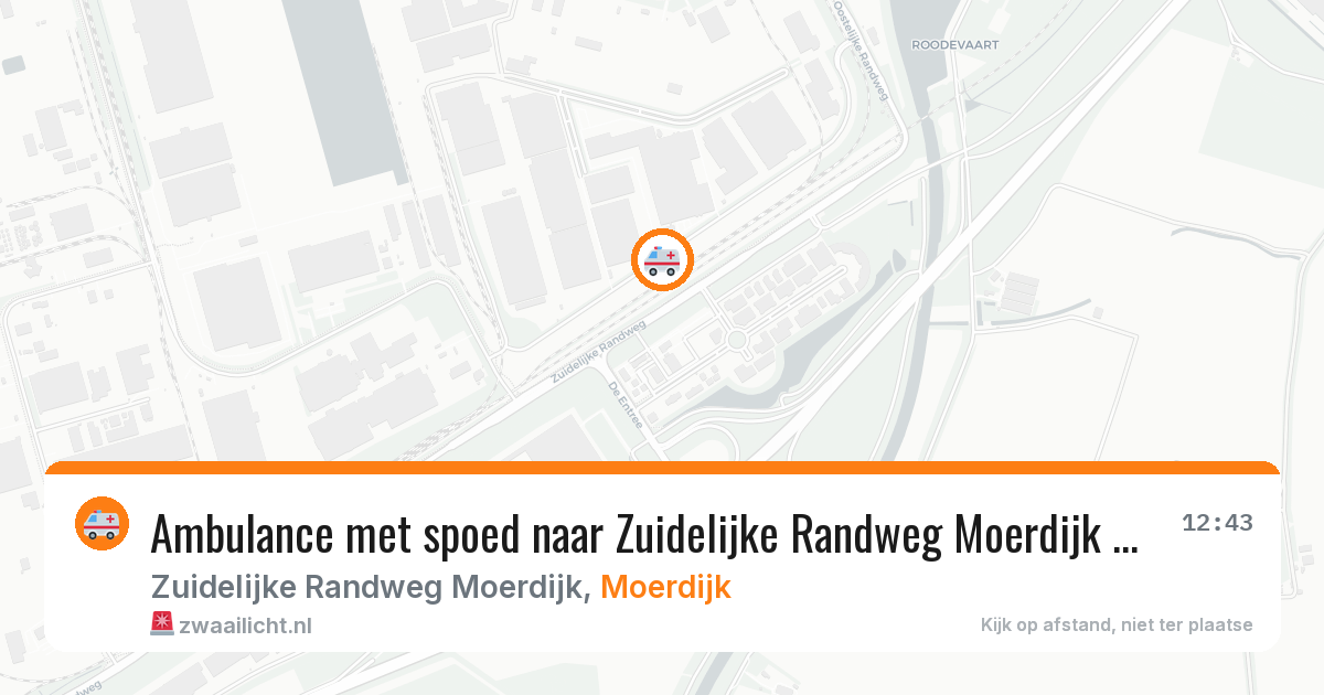 Ambulance met spoed naar Zuidelijke Randweg Moerdijk in Moerdijk — 26 apr 2026