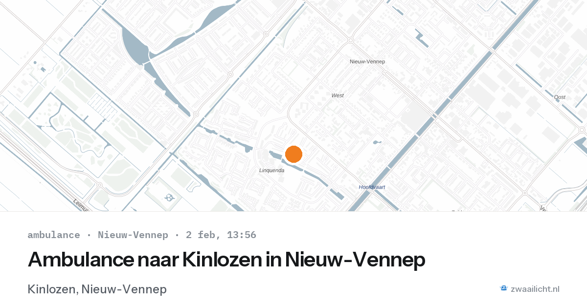 Ambulance naar Kinlozen in Nieuw-Vennep — 2 feb 2026
