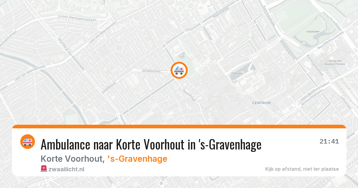 Ambulance naar Korte Voorhout in 's-Gravenhage — 28 feb 2026
