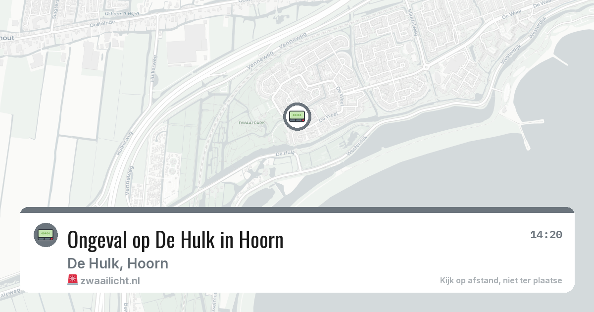 Ongeval op De Hulk in Hoorn — 3 mrt 2026