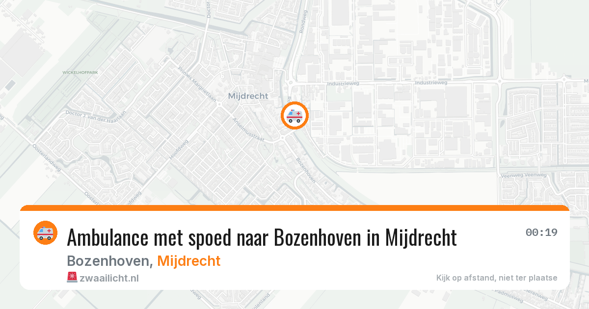 Ambulance met spoed naar Bozenhoven in Mijdrecht — 17 mei 2026