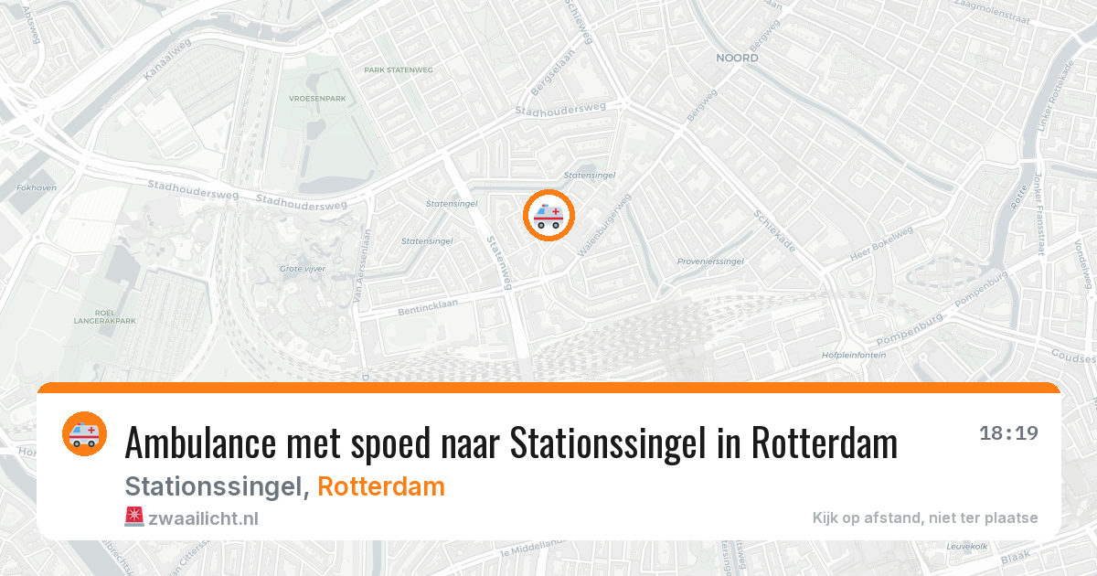 Ambulance met spoed naar Stationssingel in Rotterdam — 9 apr 2026