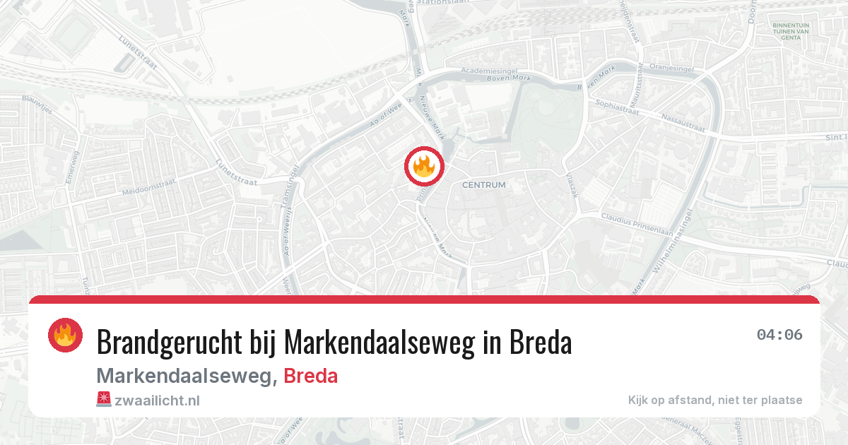 Brandgerucht bij Markendaalseweg in Breda — 10 apr 2026