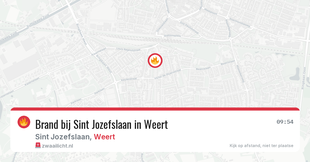 Brand bij Sint Jozefslaan in Weert — 29 mei 2026